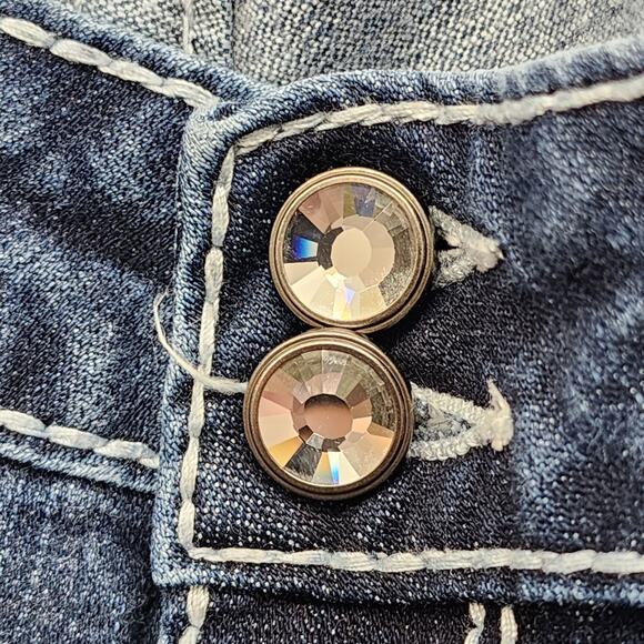 Vigoss Jeans Womens 22/33L Blue The Chelsea Low Rise Slim Boot Cut Stretch Denim - Picture 2 of 16